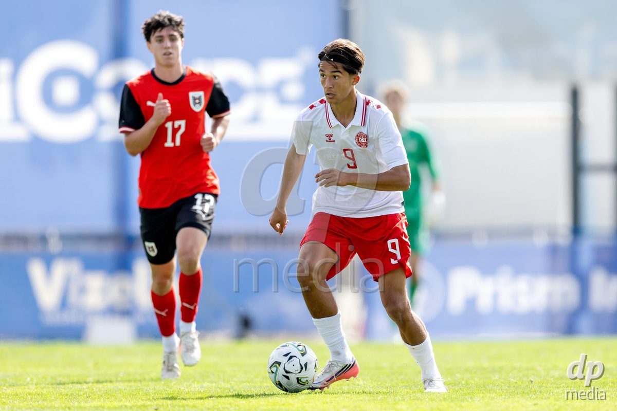 VIZELA, PORTUGAL - SEPTEMBER 30: Mikkel Kupijbida of Denmark U19 during the International Friendly match between Denmark U19 and Austria U19 at Estadio FC Vizela on September 30, 2026 in Vizela, Portugal