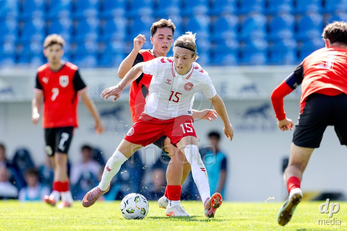 VIZELA, PORTUGAL - SEPTEMBER 30: Philip Keller of Denmark U19 during the International Friendly match between Denmark U19 and Austria U19 at Estadio FC Vizela on September 30, 2026 in Vizela, Portugal
