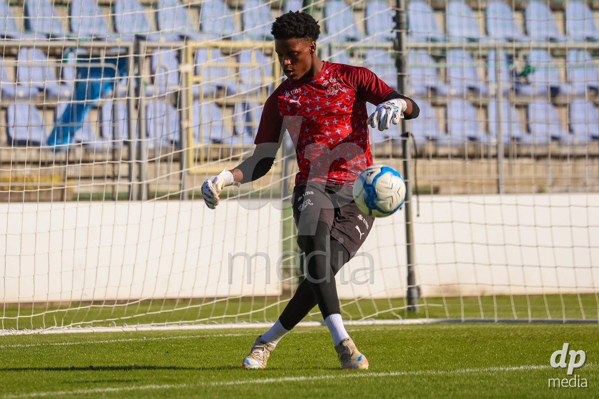 SENEC, SLOVAKIA - OCTOBER 1: of Switzerland team warm-up the International Friendly football match between Slovakia U19 and Switzerland U19 at NTC Senec on October on 1st October 2026 in Senec, Slovakia.