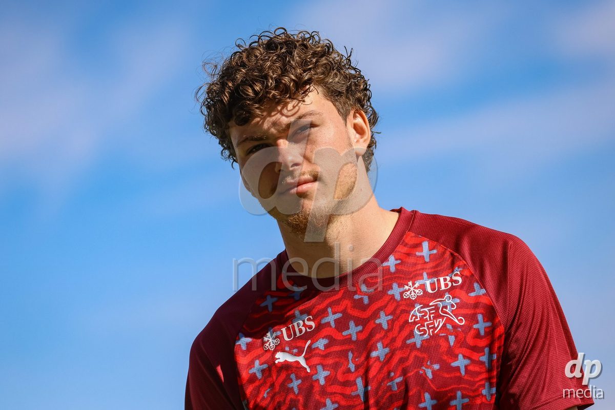 SENEC, SLOVAKIA - OCTOBER 1: of Switzerland team warm-up the International Friendly football match between Slovakia U19 and Switzerland U19 at NTC Senec on October on 1st October 2026 in Senec, Slovakia.