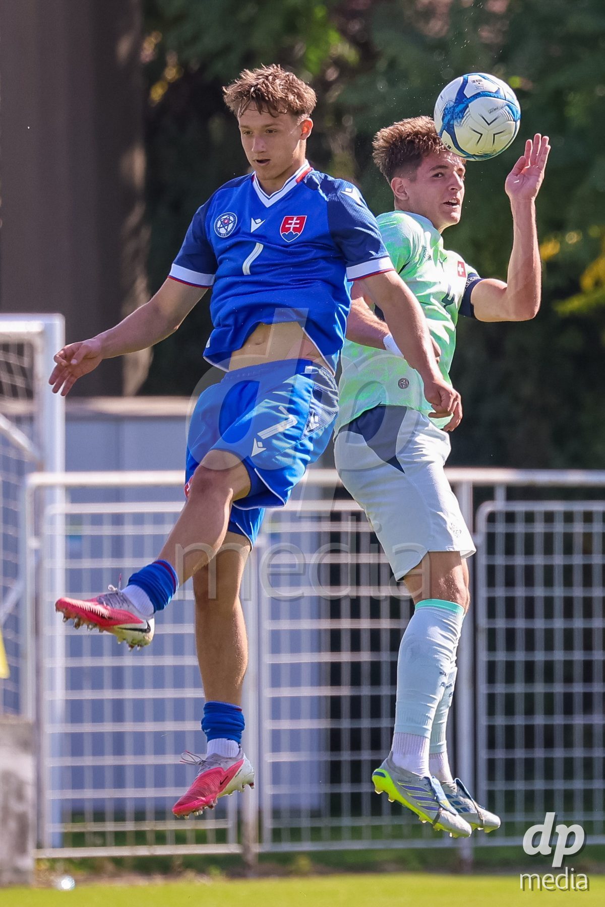 SENEC, SLOVAKIA - OCTOBER 1: Erblin Sadikaj 4 of Switzerland controls the ball during the International Friendly football match between Slovakia U19 and Switzerland U19 at NTC Senec on October on 1st October 2026 in Senec, Slovakia.