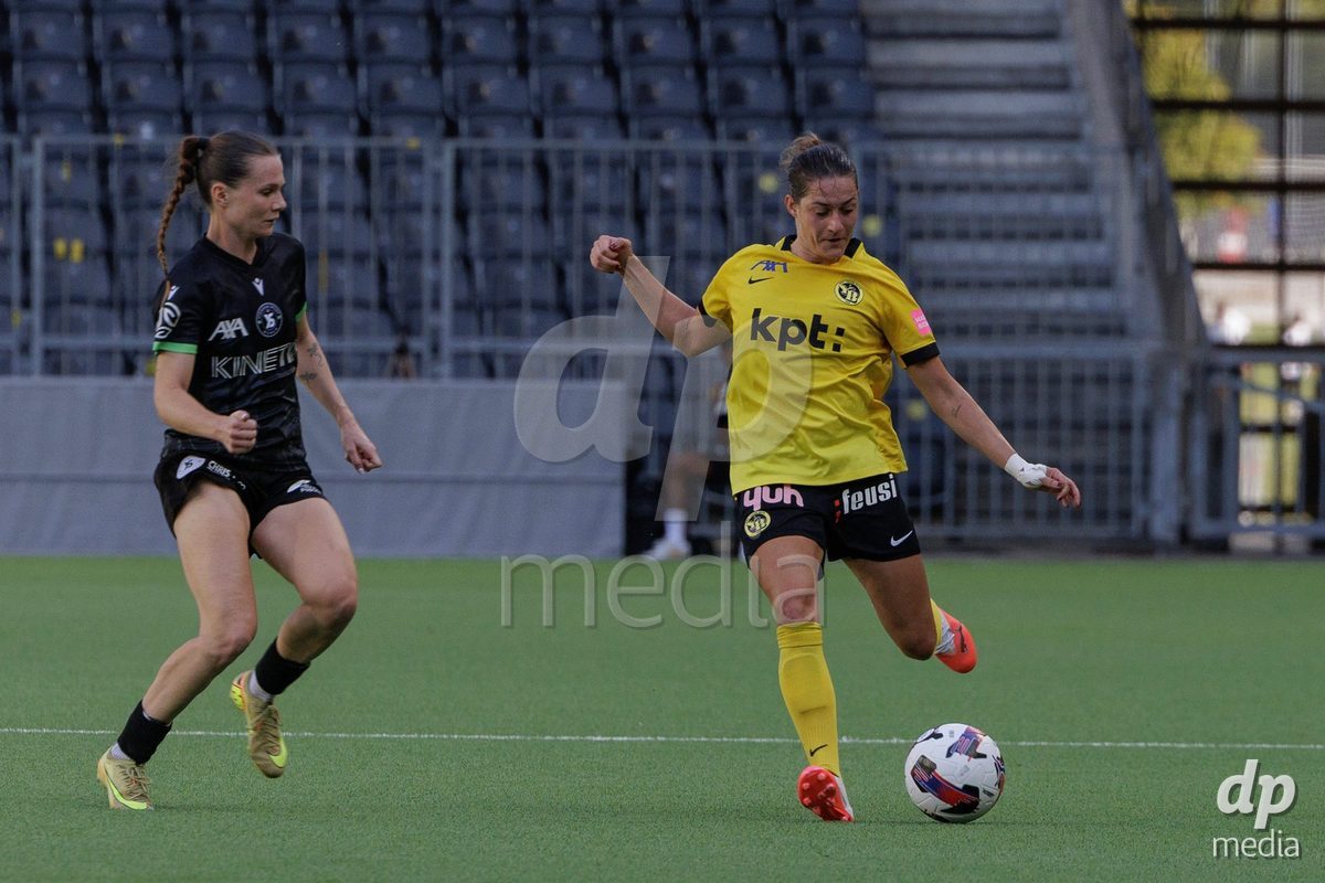 BERN, SWITZERLAND  - September 6: Wibke Meister (18) of BSC Young Boys during the AXA Women's Super League match between BSC YB Frauen and FC Yverdon Women at Wankdorf Stadion on September 6, 2026 in Bern, Switzerland.