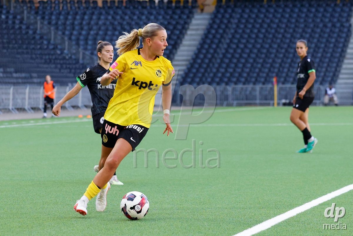 BERN, SWITZERLAND  - September 6: Leonie Sophie Koster (44) of BSC Young Boys during the AXA Women's Super League match between BSC YB Frauen and FC Yverdon Women at Wankdorf Stadion on September 6, 2026 in Bern, Switzerland.