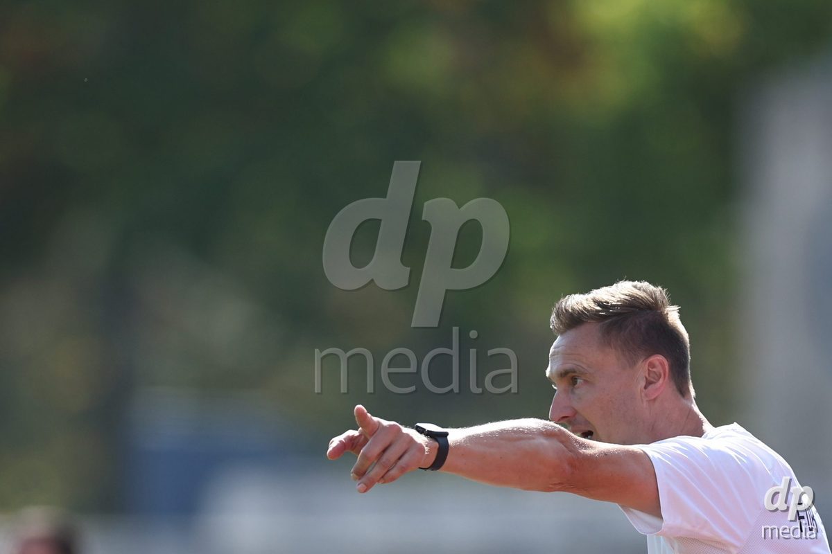 KARLOVAC, CROATIA - OCTOBER 2: Head Coach of Denmark Mads Lyng reacts during the International Friendly match between Denmark U18 and Croatia U18 at Branko Cavlovic-Cavlek Stadium on October 2, 2026 in Karlovac, Croatia. Photo: Slavko Midzor/Pixsell/DP Media
