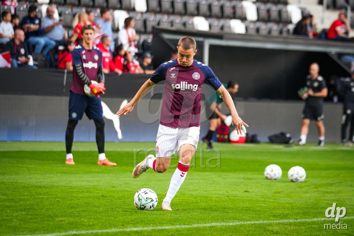 VIENNA, AUSTRIA - OCTOBER 2: Lasse Flo during the UEFA European Qualifiers match between Austria U21 and Denmark U21 at Wiener Sport-Club Stadion on October 2, 2026 in Vienna, Austria.