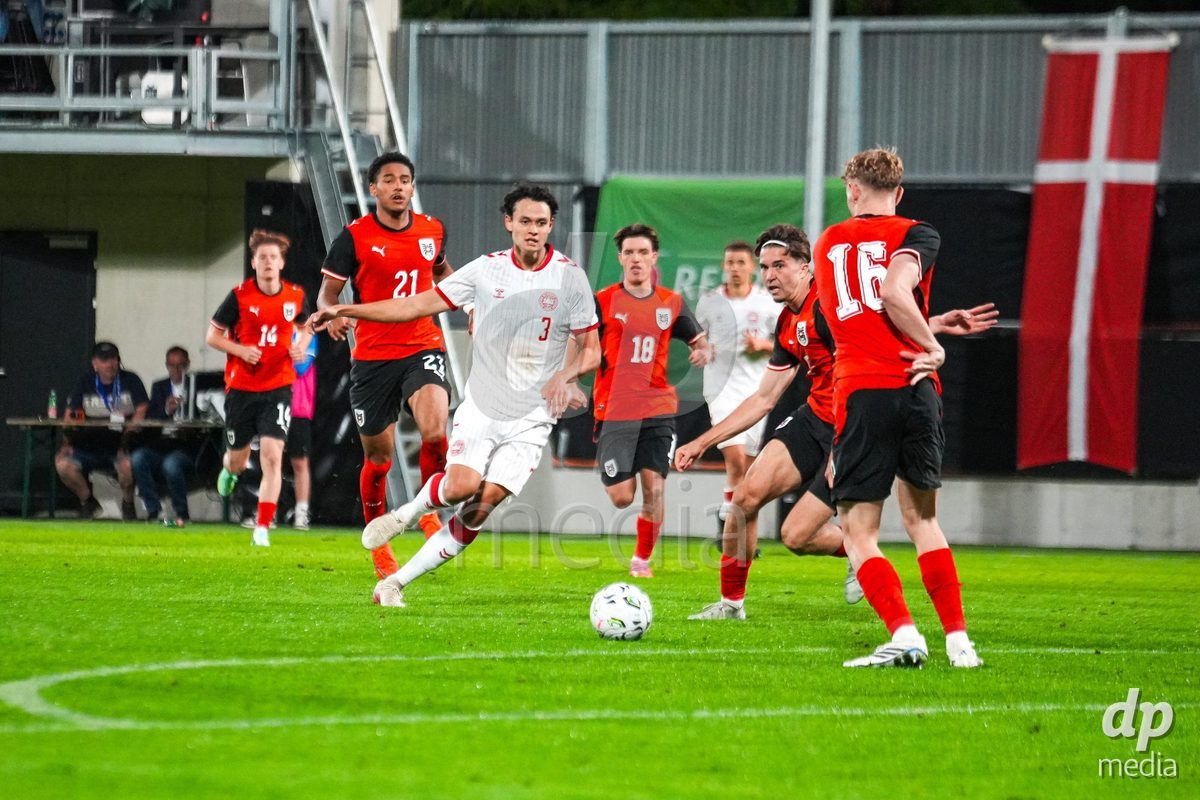 VIENNA, AUSTRIA - OCTOBER 2: Tobias Storm (Dänemark U21, 3) during the UEFA European Qualifiers match between Austria U21 and Denmark U21 at Wiener Sport-Club Stadion on October 2, 2026 in Vienna, Austria.
