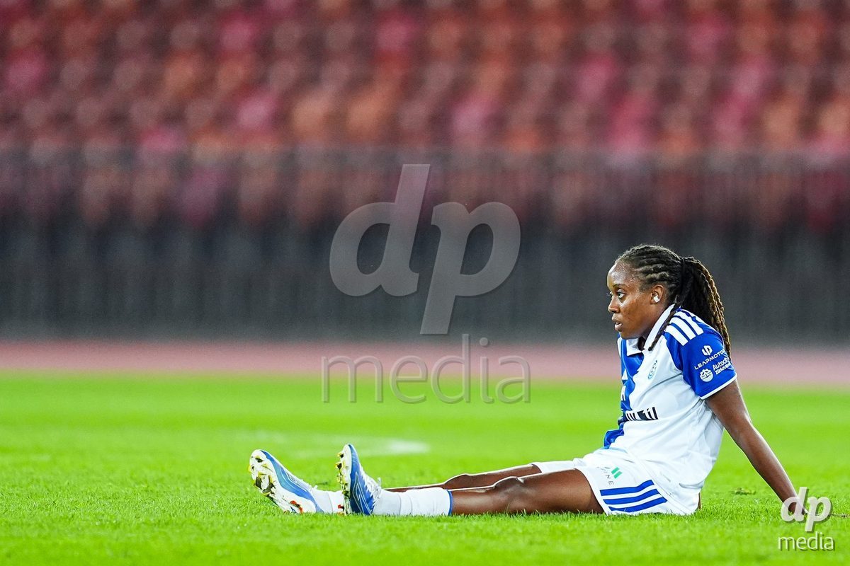 ZURICH, SWITZERLAND - OCTOBER 2: Paige Bailey-Gayle of Grasshopper Club Zurich reacts during the AXA Women's Super League match between GC Frauenfussball and FC Zurich at Letzigrund on October 2, 2026 in Zurich, Switzerland.