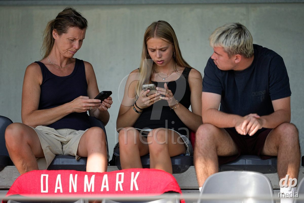 CANTAHEDE, PORTUGAL- OCTOBER 3: Denmark fans during the International Friendly match between Denmark U17 and Saudi Arabia U17 at Complexo Desportivo de Cantanhede on October 3, 2026 in Cantanhede, Portugal.