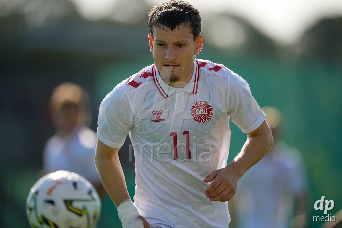 CANTAHEDE, PORTUGAL- OCTOBER 3: Louie Heriba of Denmark during the International Friendly match between Denmark U17 and Saudi Arabia U17 at Complexo Desportivo de Cantanhede on October 3, 2026 in Cantanhede, Portugal.