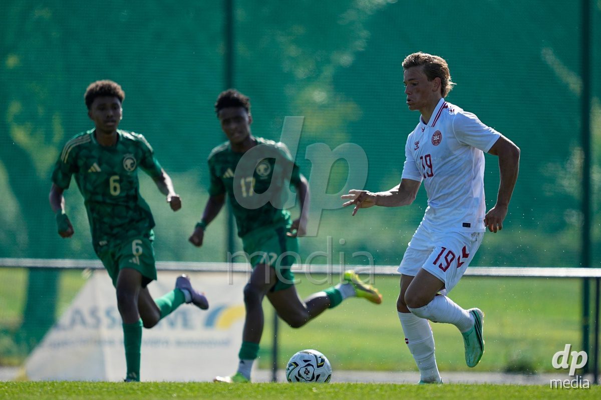 CANTAHEDE, PORTUGAL- OCTOBER 3: Felix Gothler of Denmark during the International Friendly match between Denmark U17 and Saudi Arabia U17 at Complexo Desportivo de Cantanhede on October 3, 2026 in Cantanhede, Portugal.