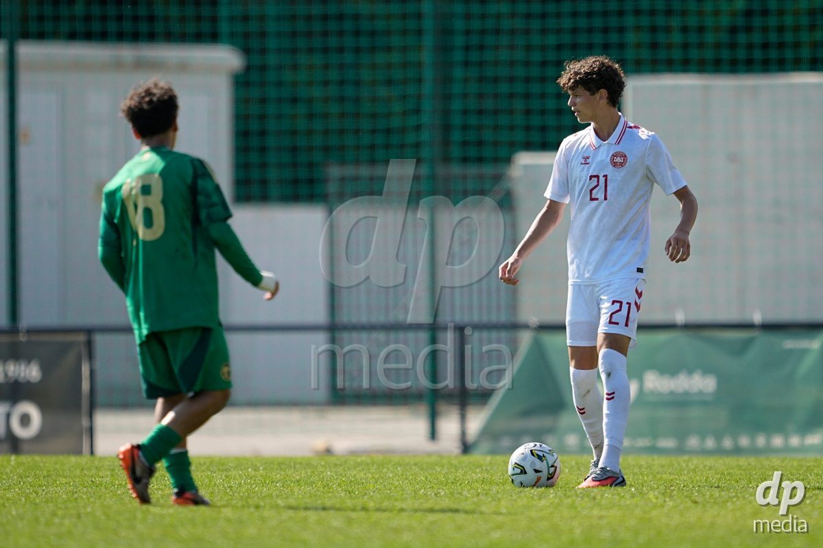 CANTAHEDE, PORTUGAL- OCTOBER 3: Patrick Puggaard of Denmark during the International Friendly match between Denmark U17 and Saudi Arabia U17 at Complexo Desportivo de Cantanhede on October 3, 2026 in Cantanhede, Portugal.