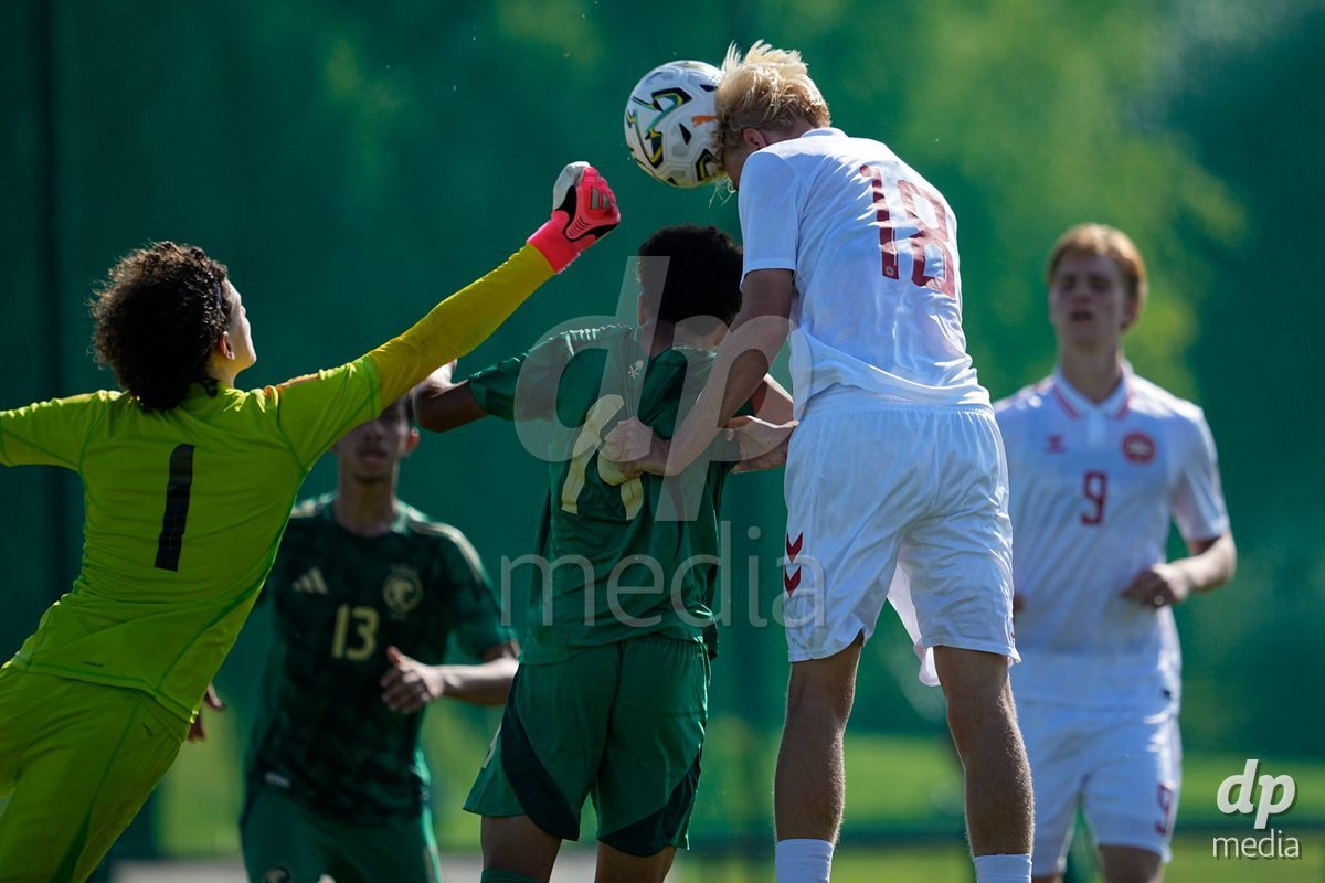 CANTAHEDE, PORTUGAL- OCTOBER 3: Jeppe Scheler of Denmark during the International Friendly match between Denmark U17 and Saudi Arabia U17 at Complexo Desportivo de Cantanhede on October 3, 2026 in Cantanhede, Portugal.