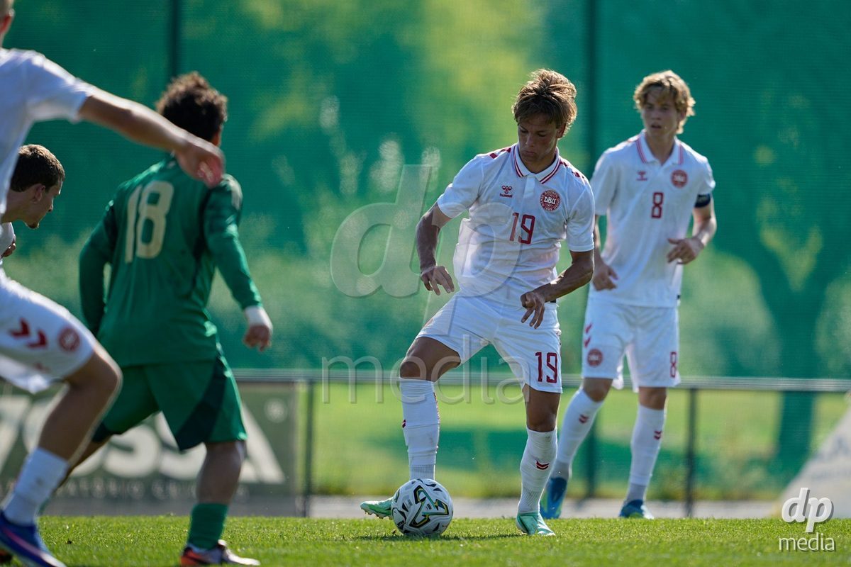 CANTAHEDE, PORTUGAL- OCTOBER 3: Felix Gothler of Denmark during the International Friendly match between Denmark U17 and Saudi Arabia U17 at Complexo Desportivo de Cantanhede on October 3, 2026 in Cantanhede, Portugal.