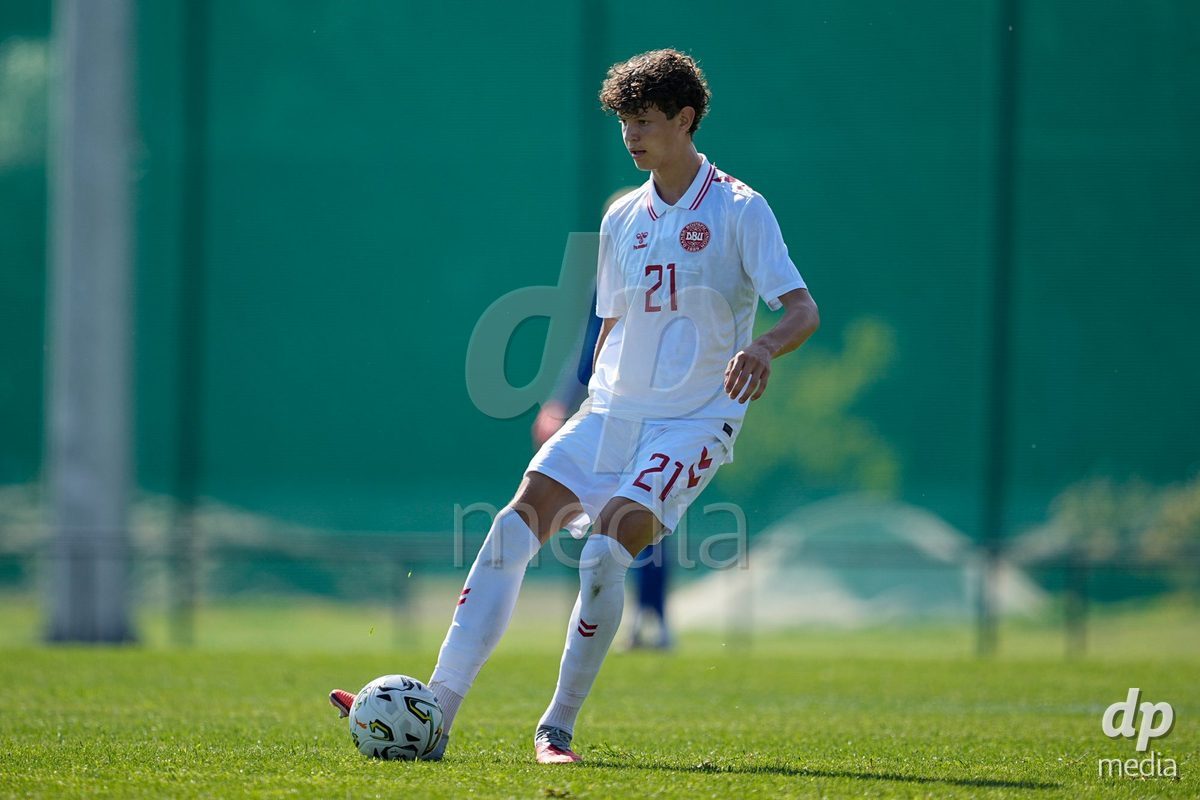 CANTAHEDE, PORTUGAL- OCTOBER 3: Patrick Puggaard of Denmark during the International Friendly match between Denmark U17 and Saudi Arabia U17 at Complexo Desportivo de Cantanhede on October 3, 2026 in Cantanhede, Portugal.
