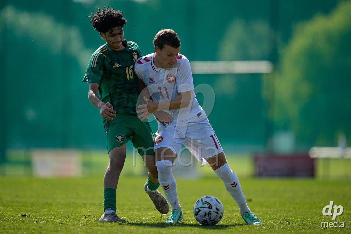 CANTAHEDE, PORTUGAL- OCTOBER 3: Louie Heriba of Denmark during the International Friendly match between Denmark U17 and Saudi Arabia U17 at Complexo Desportivo de Cantanhede on October 3, 2026 in Cantanhede, Portugal.