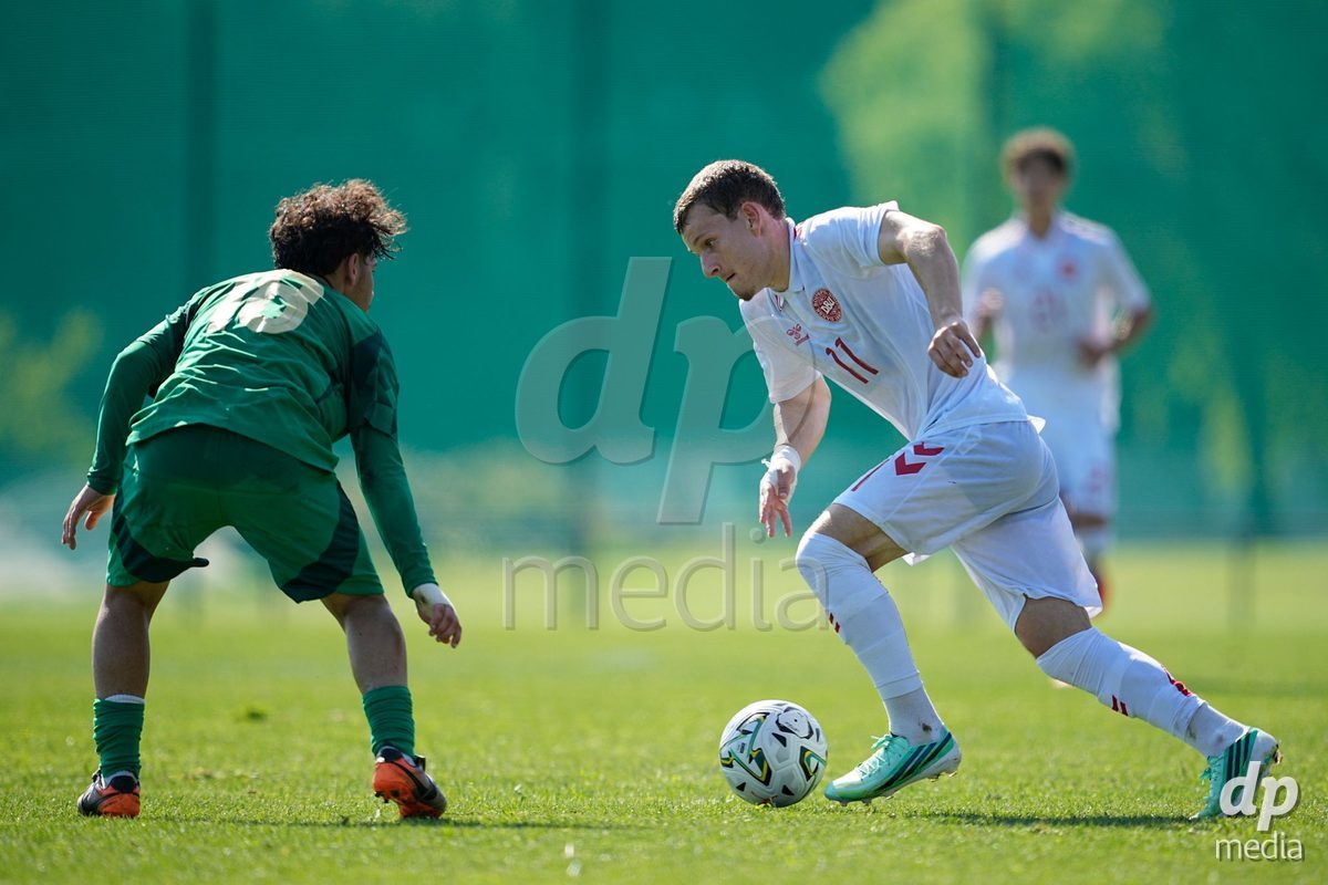CANTAHEDE, PORTUGAL- OCTOBER 3: Louie Heriba of Denmark during the International Friendly match between Denmark U17 and Saudi Arabia U17 at Complexo Desportivo de Cantanhede on October 3, 2026 in Cantanhede, Portugal.