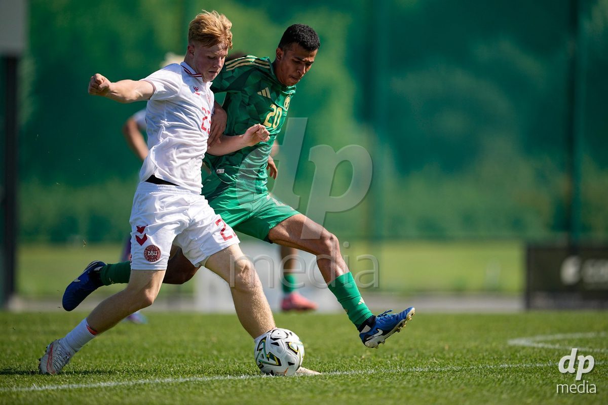 CANTAHEDE, PORTUGAL- OCTOBER 3: Niiklas Daae of Denmark  during the International Friendly match between Denmark U17 and Saudi Arabia U17 at Complexo Desportivo de Cantanhede on October 3, 2026 in Cantanhede, Portugal.