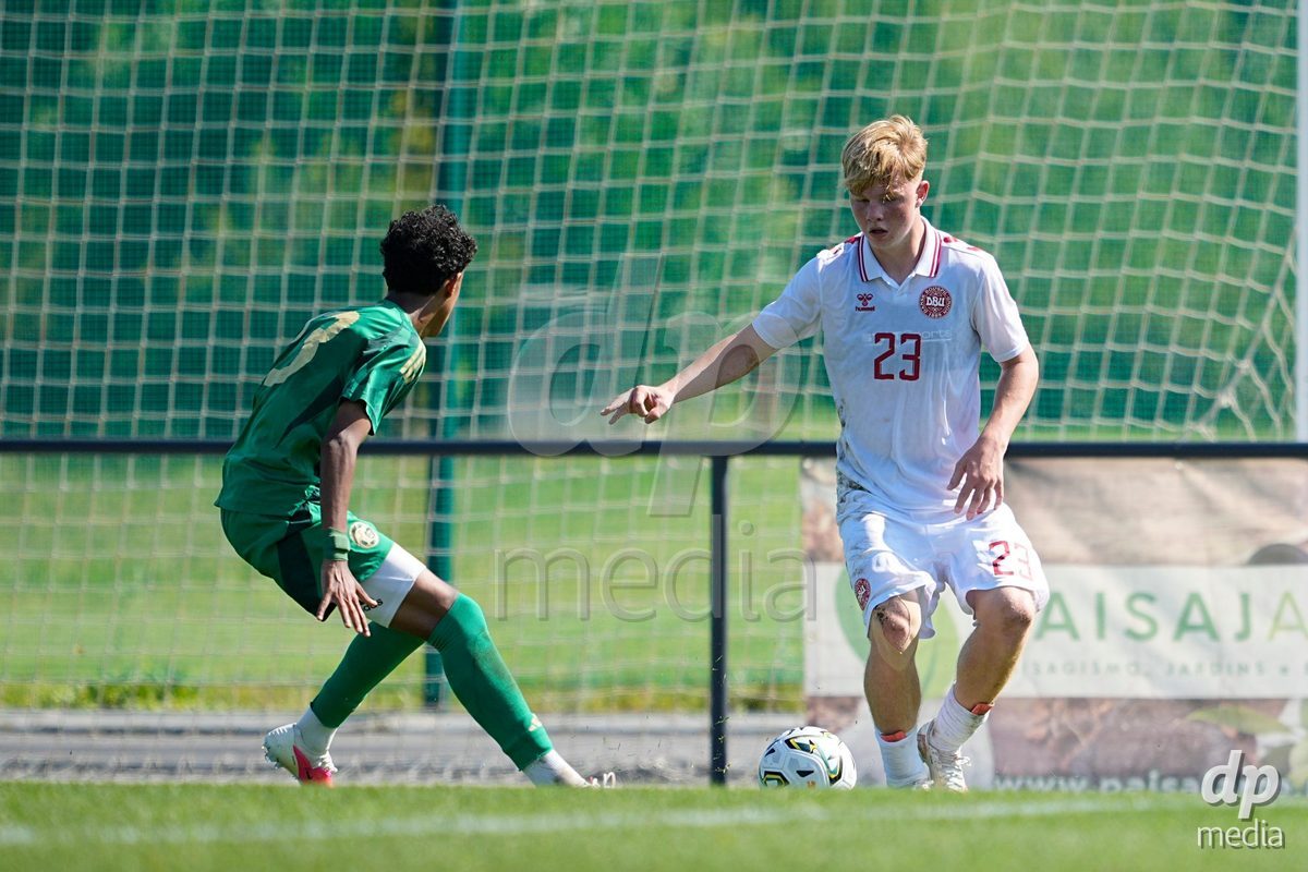 CANTAHEDE, PORTUGAL- OCTOBER 3: Niiklas Daae of Denmark during the International Friendly match between Denmark U17 and Saudi Arabia U17 at Complexo Desportivo de Cantanhede on October 3, 2026 in Cantanhede, Portugal.