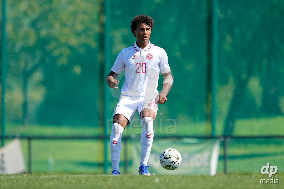 CANTAHEDE, PORTUGAL- OCTOBER 3: Tristan Freiesleben of Denmark during the International Friendly match between Denmark U17 and Saudi Arabia U17 at Complexo Desportivo de Cantanhede on October 3, 2026 in Cantanhede, Portugal.