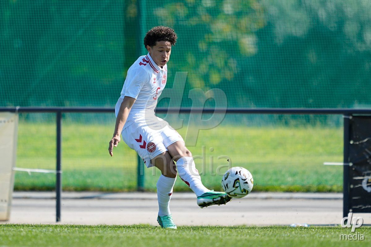 CANTAHEDE, PORTUGAL- OCTOBER 3: Tristan Freiesleben of Denmark during the International Friendly match between Denmark U17 and Saudi Arabia U17 at Complexo Desportivo de Cantanhede on October 3, 2026 in Cantanhede, Portugal.