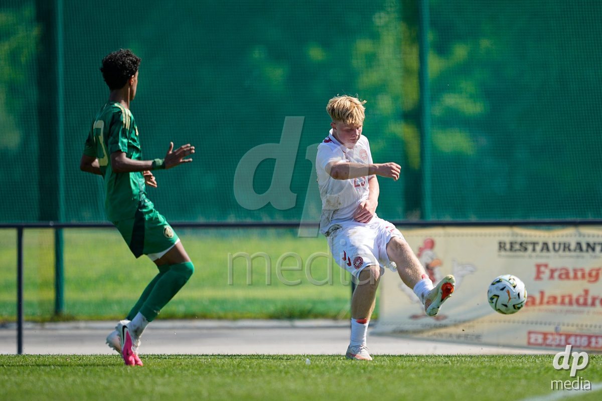 CANTAHEDE, PORTUGAL- OCTOBER 3: Niiklas Daae of Denmark during the International Friendly match between Denmark U17 and Saudi Arabia U17 at Complexo Desportivo de Cantanhede on October 3, 2026 in Cantanhede, Portugal.