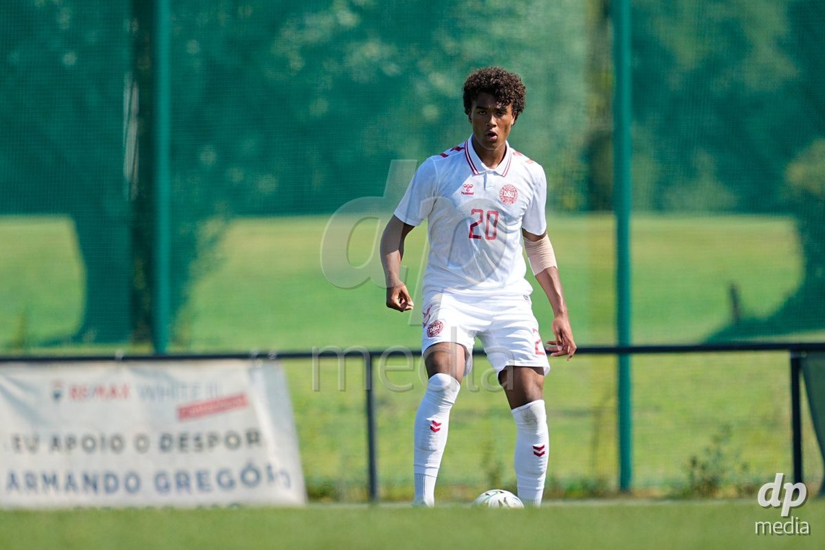 CANTAHEDE, PORTUGAL- OCTOBER 3: Tristan Freiesleben of Denmark during the International Friendly match between Denmark U17 and Saudi Arabia U17 at Complexo Desportivo de Cantanhede on October 3, 2026 in Cantanhede, Portugal.