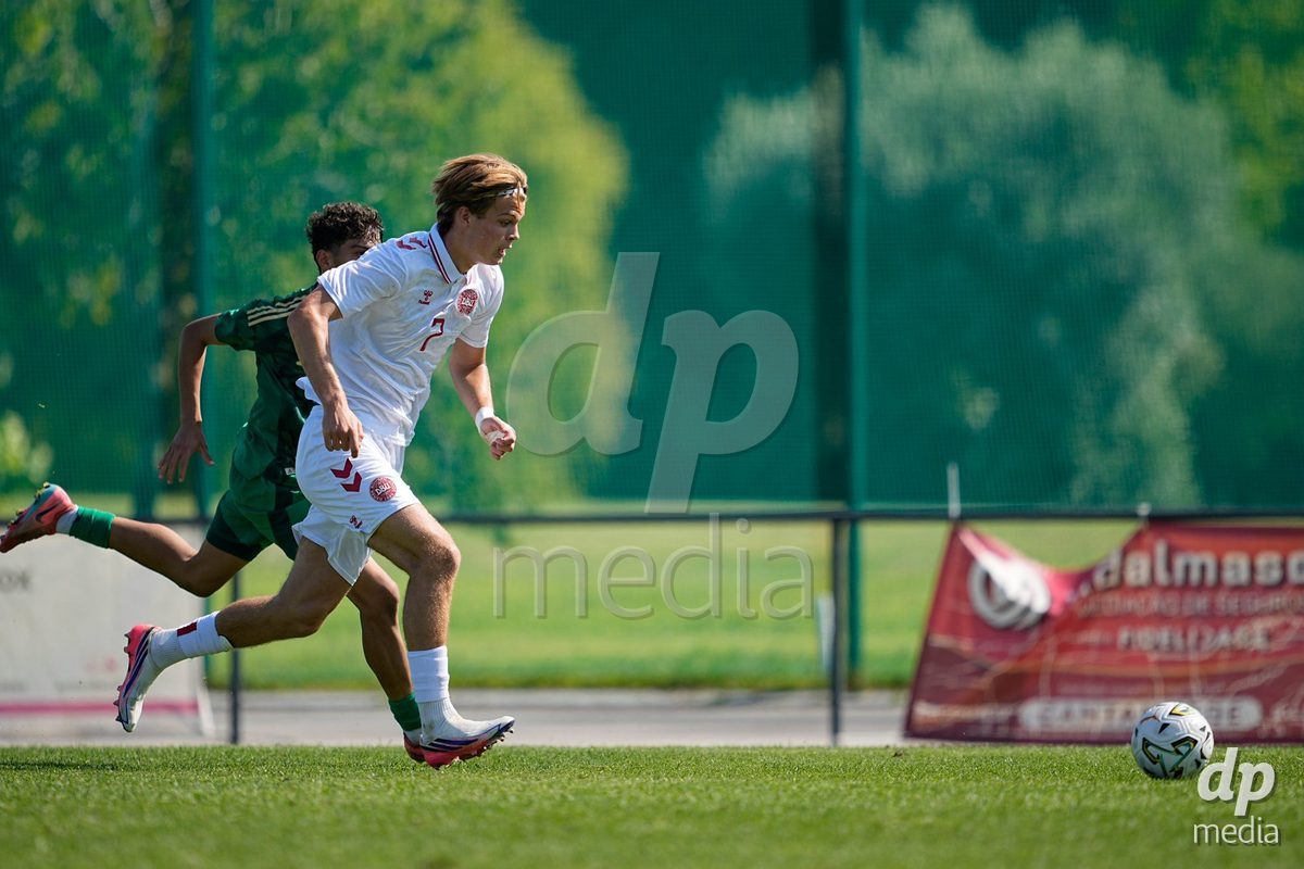 CANTAHEDE, PORTUGAL- OCTOBER 3: Tobias Ekstrand of Denmark during the International Friendly match between Denmark U17 and Saudi Arabia U17 at Complexo Desportivo de Cantanhede on October 3, 2026 in Cantanhede, Portugal.