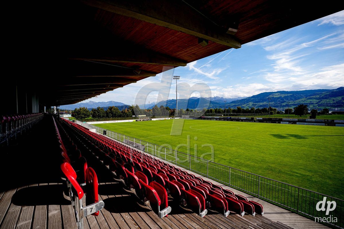 RAPPERSWIL, SWITZERLAND - OCTOBER 3: General view of Grunfeld prior to the AXA Women's Super League match between FC Rapperswil-Jona and FC Aarau Frauen at Grunfeld on October 3, 2026 in Rapperswil, Switzerland.