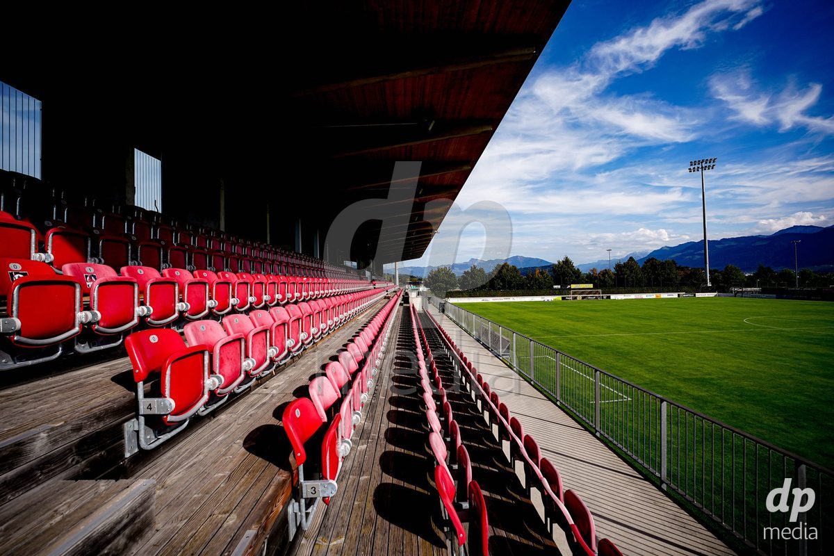 RAPPERSWIL, SWITZERLAND - OCTOBER 3: General view of Grunfeld prior to the AXA Women's Super League match between FC Rapperswil-Jona and FC Aarau Frauen at Grunfeld on October 3, 2026 in Rapperswil, Switzerland.