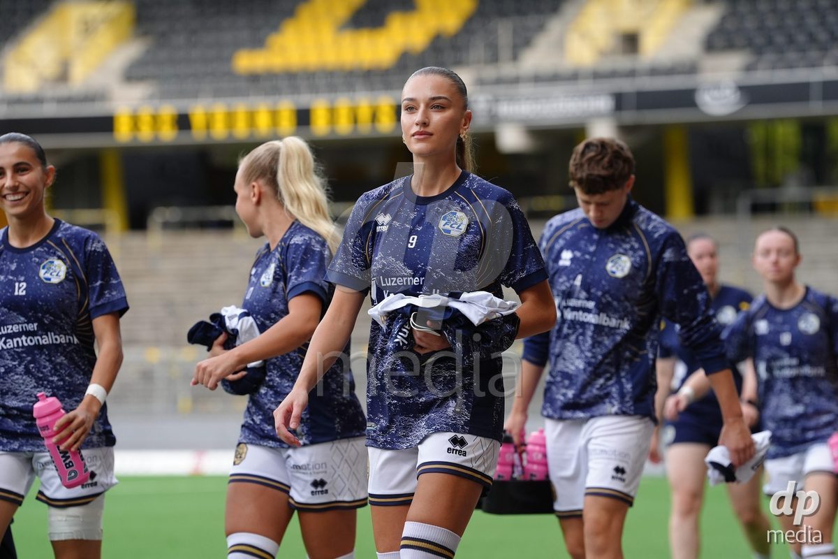 BERN, SWITZERLAND - OCTOBER 3: Alketa Rama (9 FCL) before the AXA Women's Super League match between BSC YB Frauen and FC Luzern at Wankdorf Stadion on October 3, 2026 in Bern, Switzerland.