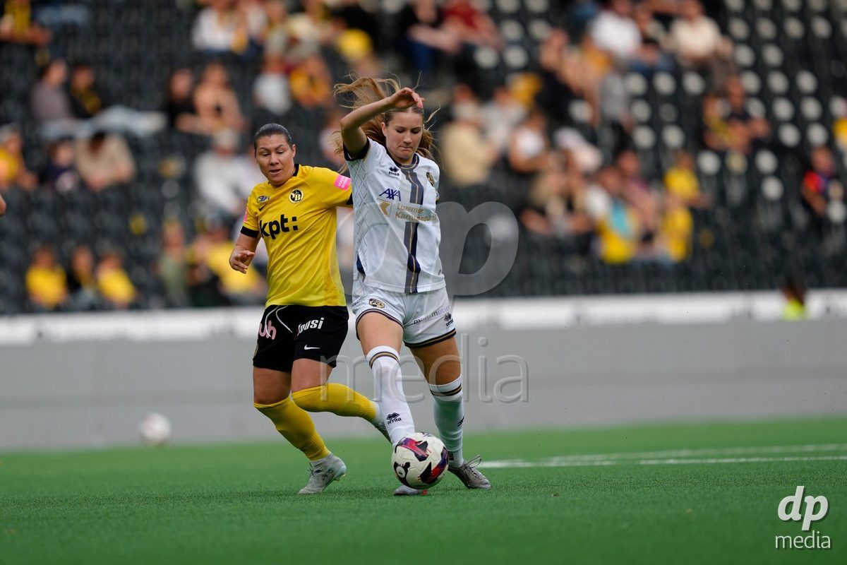 BERN, SWITZERLAND - OCTOBER 3: Ramona Bachmann (17 YB Frauen) against Valentina Gerlof (5 FCL) during the AXA Women's Super League match between BSC YB Frauen and FC Luzern at Wankdorf Stadion on October 3, 2026 in Bern, Switzerland.