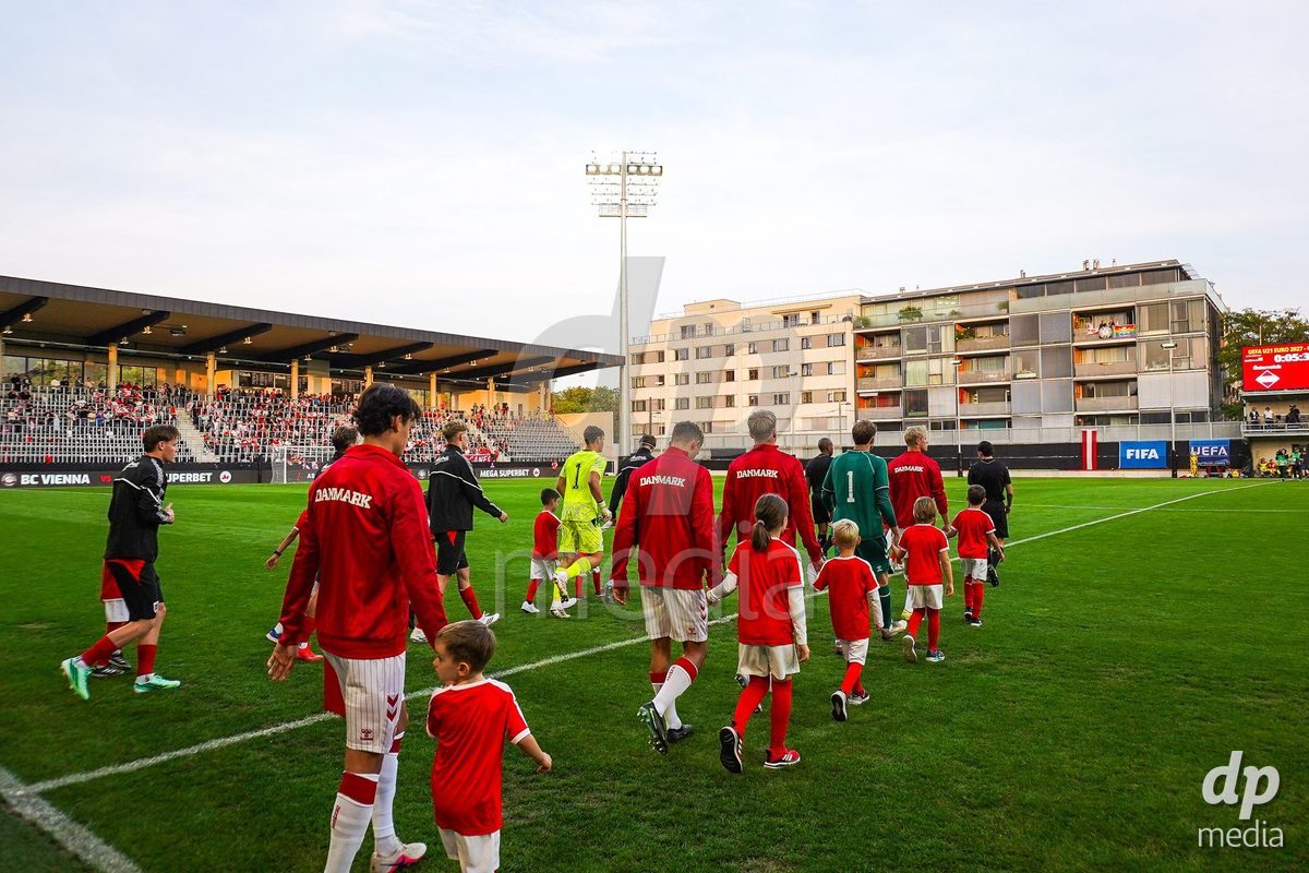 VIENNA, AUSTRIA - OCTOBER 2: UEFA European Qualifiers match between Austria U21 and Denmark U21 at Wiener Sport-Club Stadion on October 2, 2026 in Vienna, Austria.