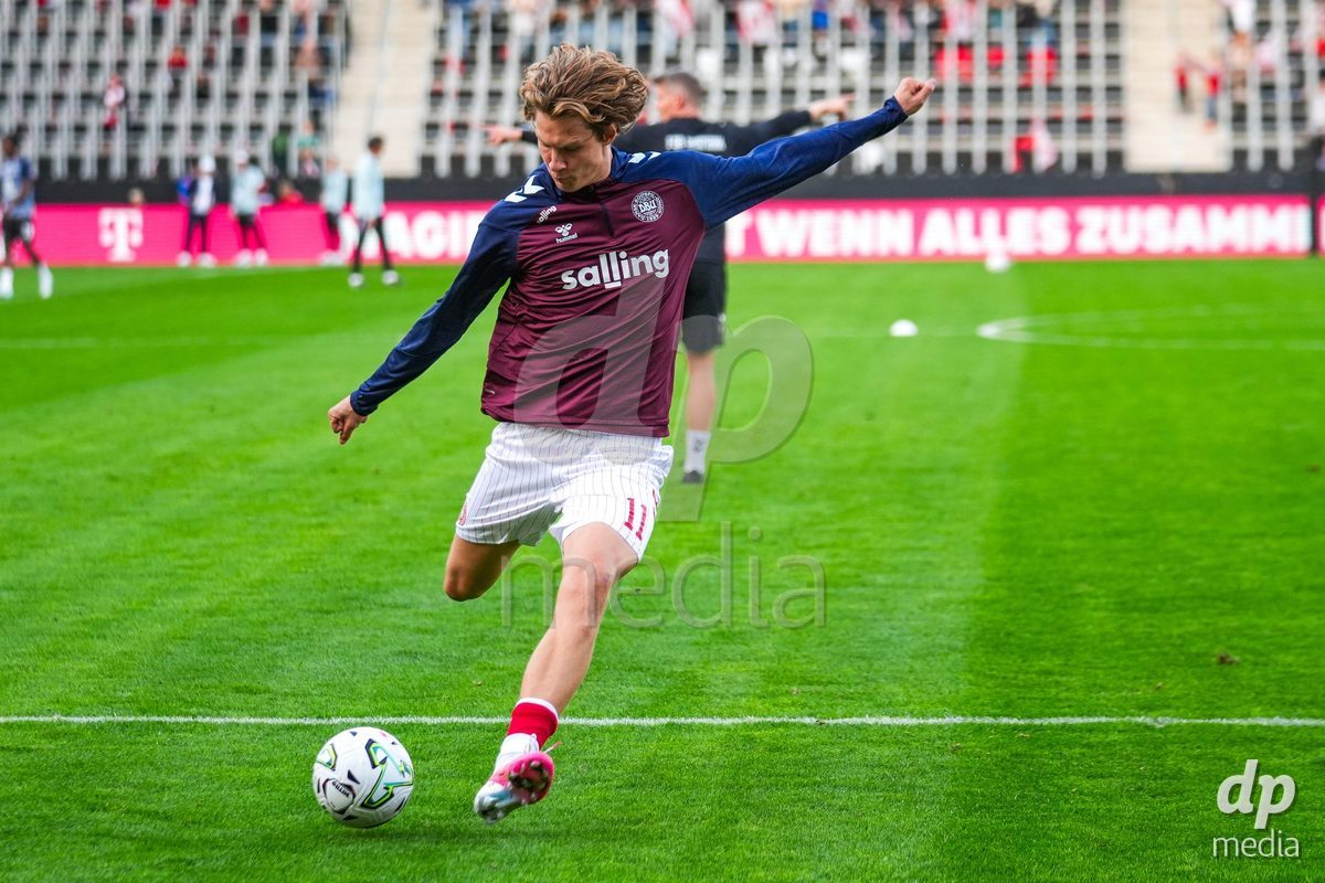 VIENNA, AUSTRIA - OCTOBER 2: Silas Andersen (Dänemark U21, 5) during the UEFA European Qualifiers match between Austria U21 and Denmark U21 at Wiener Sport-Club Stadion on October 2, 2026 in Vienna, Austria.