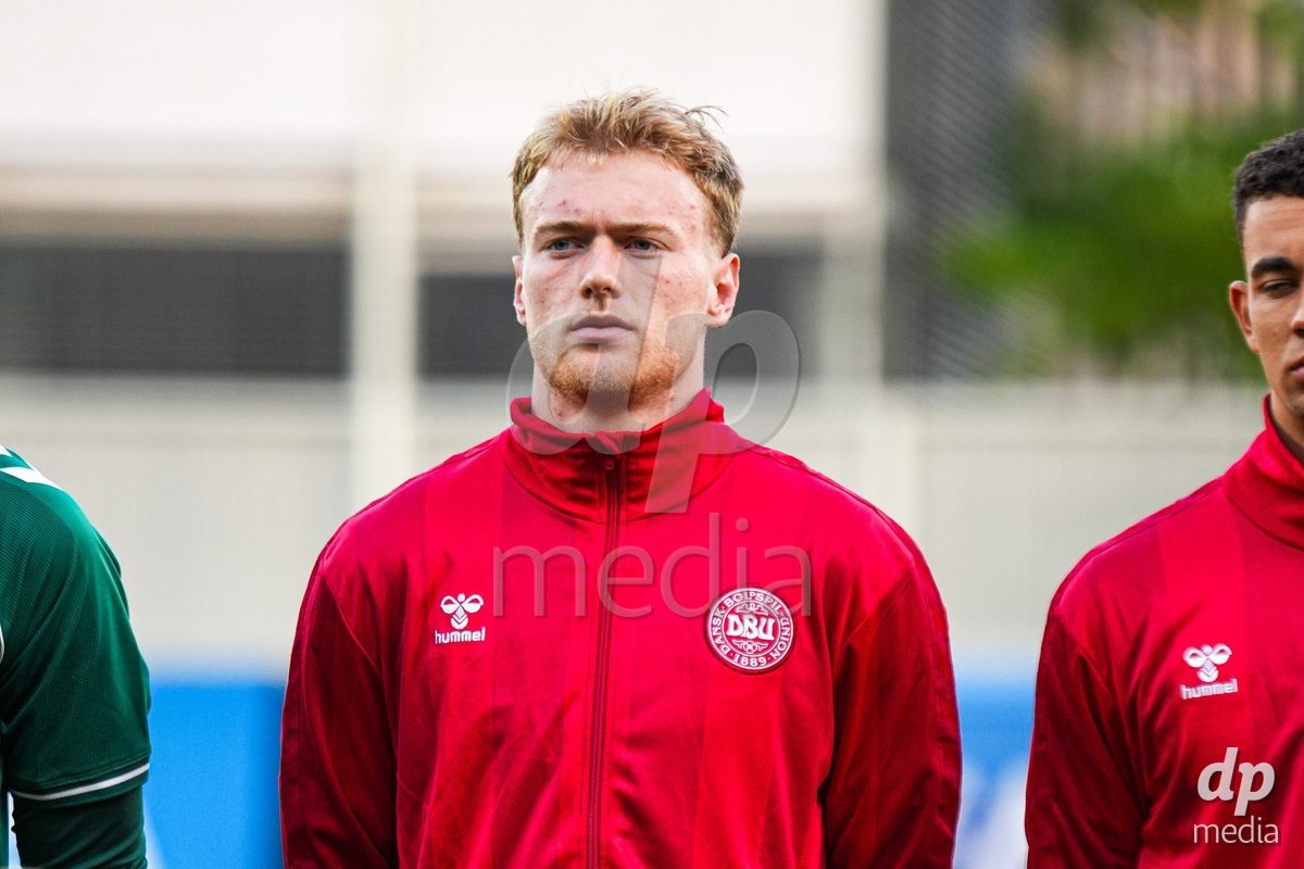 VIENNA, AUSTRIA - OCTOBER 2: Julius Berthel Askou Harvey (Dänemark U21, 23) during the UEFA European Qualifiers match between Austria U21 and Denmark U21 at Wiener Sport-Club Stadion on October 2, 2026 in Vienna, Austria.