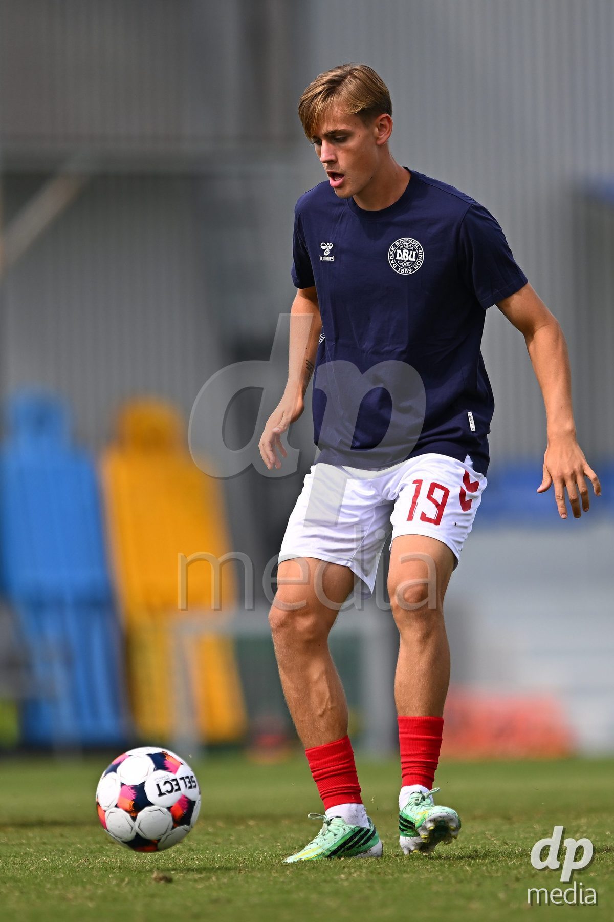 SAN PEDRO DEL PINATAR, SPAIN - OCTOBER 4: Hjalte Laerke of Denmark during the International Friendly match between Denmark U20 and USA U20 at Pinatar Arena on October 4, 2026 in San Pedro del Pinatar, Spain.