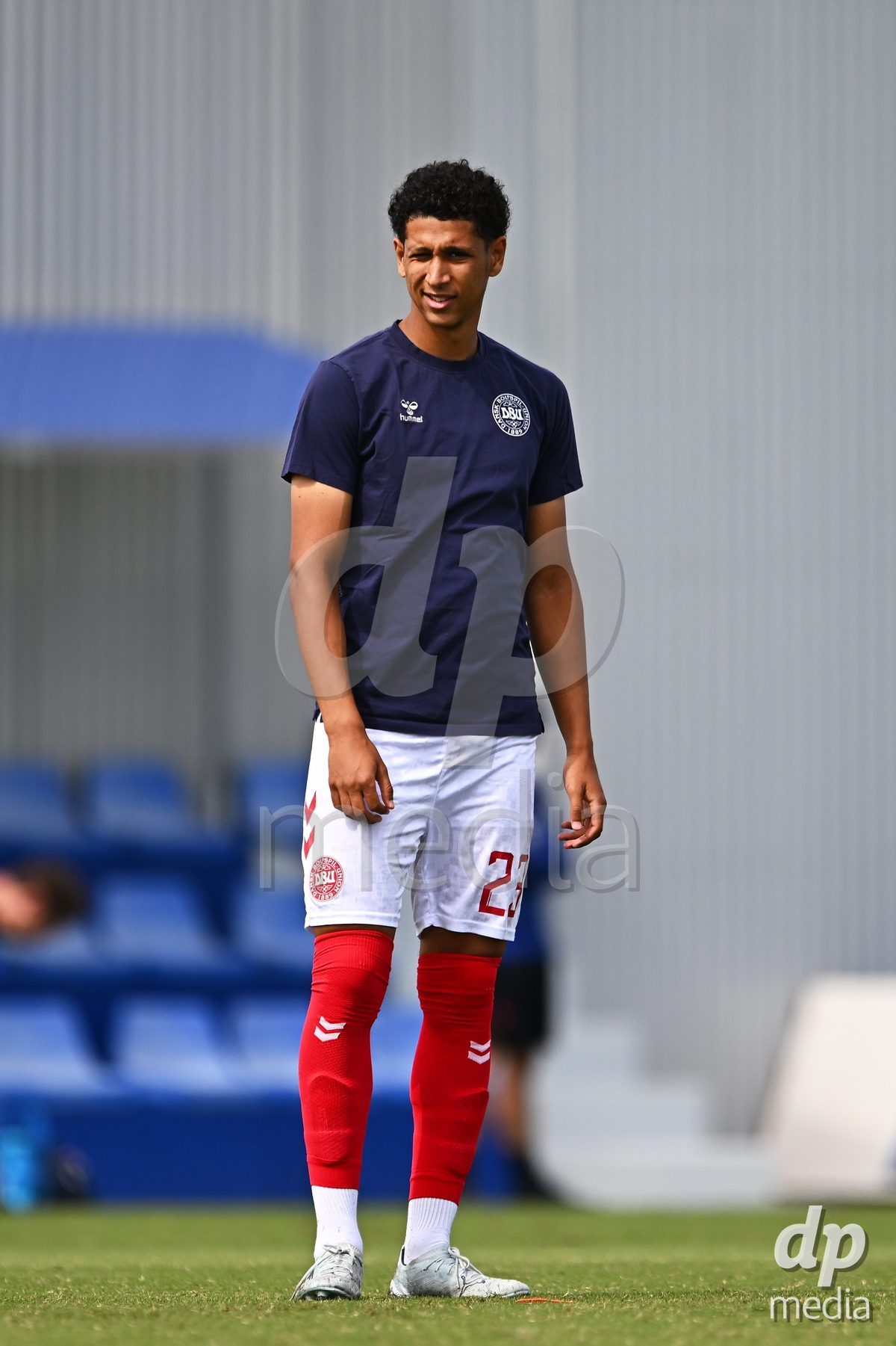 SAN PEDRO DEL PINATAR, SPAIN - OCTOBER 4: Julius Emefile of Denmark during the International Friendly match between Denmark U20 and USA U20 at Pinatar Arena on October 4, 2026 in San Pedro del Pinatar, Spain.