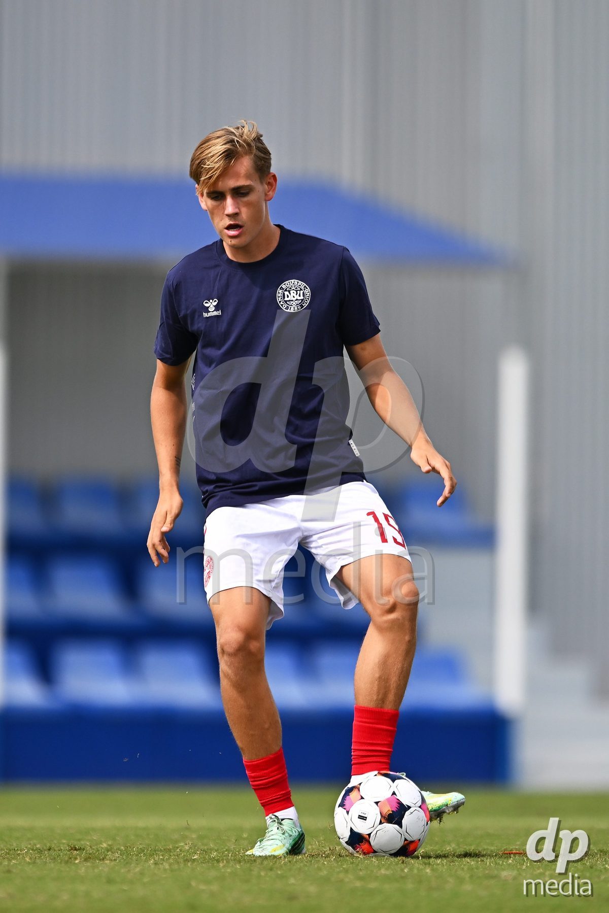SAN PEDRO DEL PINATAR, SPAIN - OCTOBER 4: Hjalte Laerke of Denmark during the International Friendly match between Denmark U20 and USA U20 at Pinatar Arena on October 4, 2026 in San Pedro del Pinatar, Spain.