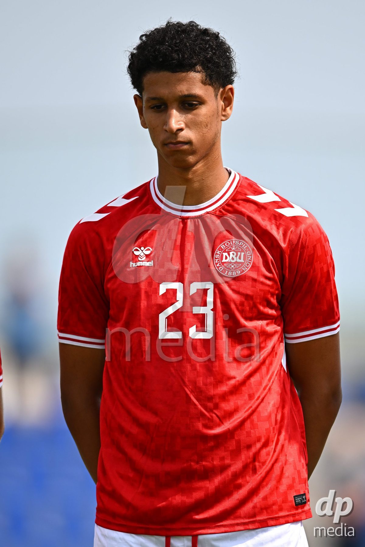 SAN PEDRO DEL PINATAR, SPAIN - OCTOBER 4: Julius Emefile of Denmark during the International Friendly match between Denmark U20 and USA U20 at Pinatar Arena on October 4, 2026 in San Pedro del Pinatar, Spain.