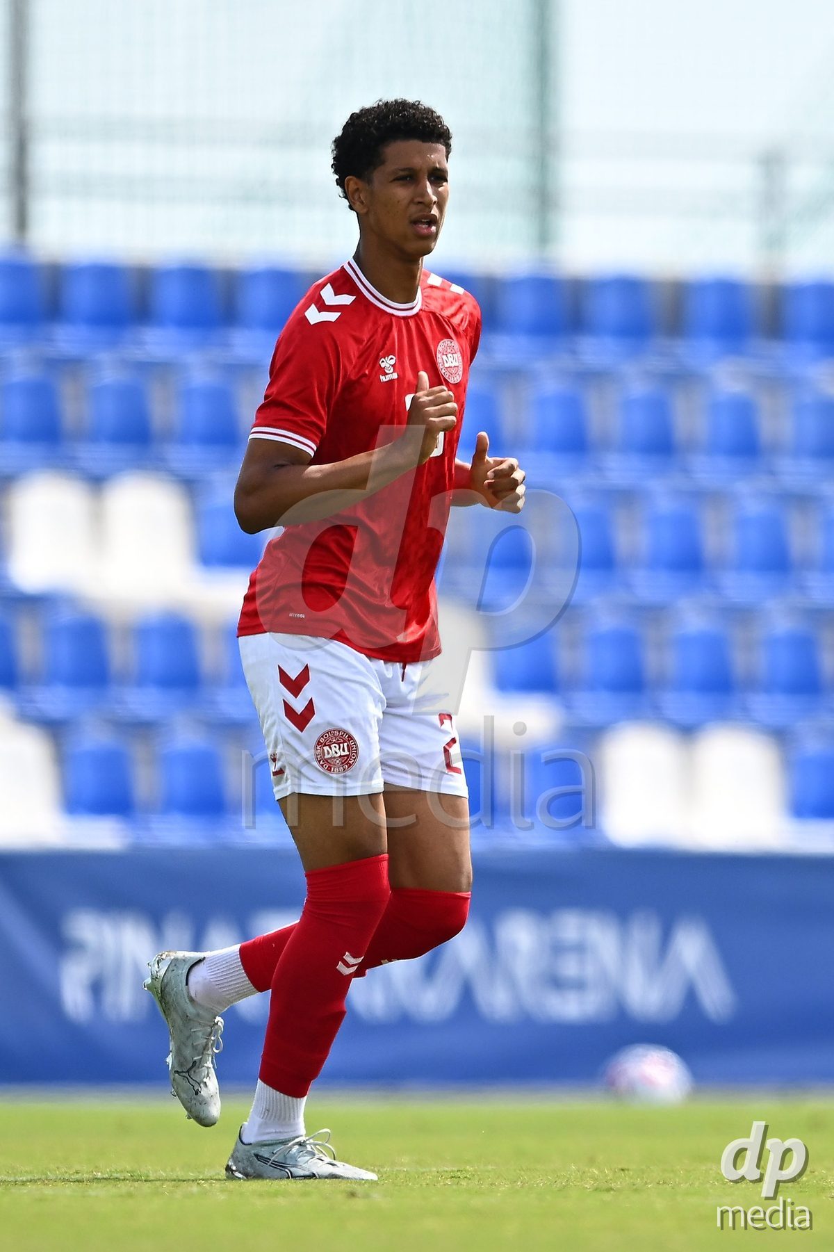SAN PEDRO DEL PINATAR, SPAIN - OCTOBER 4: Julius Emefile of Denmark during the International Friendly match between Denmark U20 and USA U20 at Pinatar Arena on October 4, 2026 in San Pedro del Pinatar, Spain.