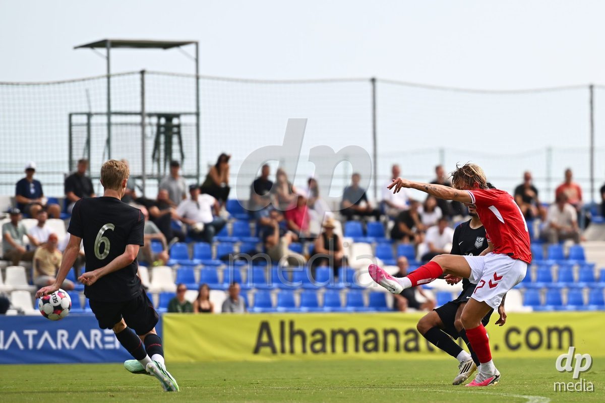 SAN PEDRO DEL PINATAR, SPAIN - OCTOBER 4: Viktor Bender of Denmark during the International Friendly match between Denmark U20 and USA U20 at Pinatar Arena on October 4, 2026 in San Pedro del Pinatar, Spain.