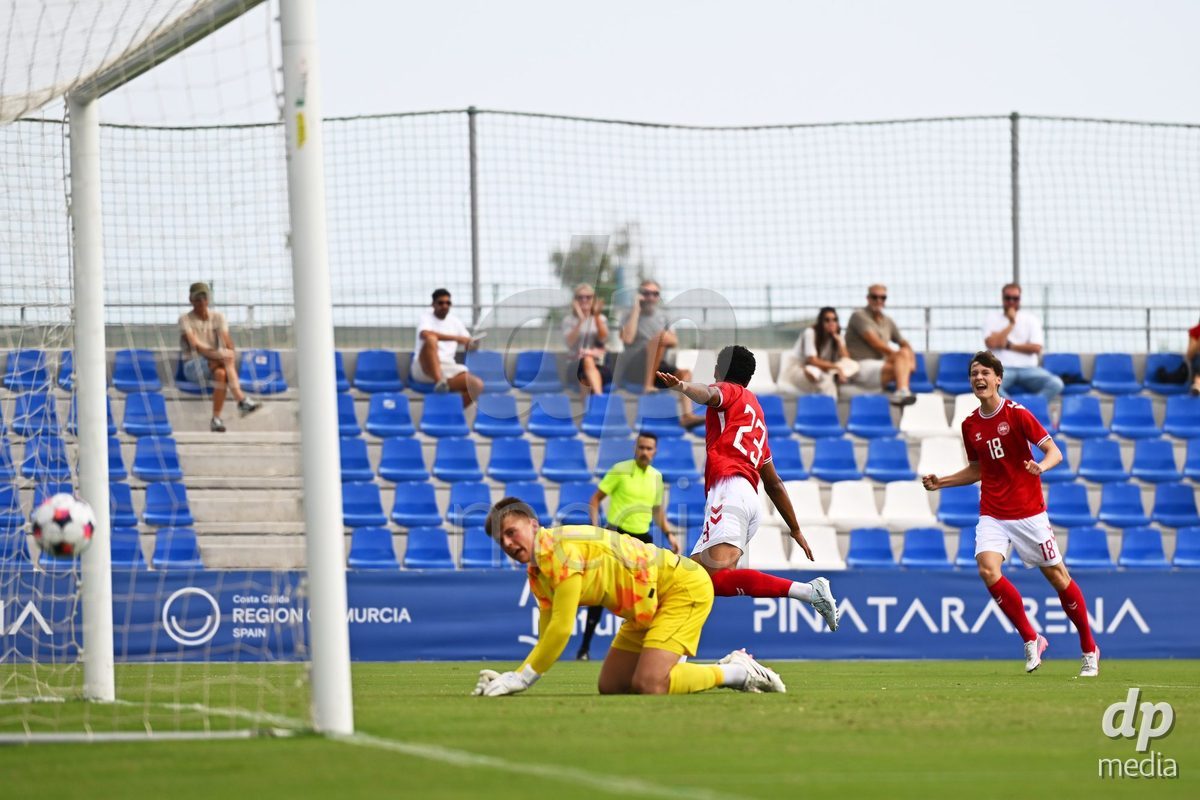 SAN PEDRO DEL PINATAR, SPAIN - OCTOBER 4: Julius Emefile of Denmark during the International Friendly match between Denmark U20 and USA U20 at Pinatar Arena on October 4, 2026 in San Pedro del Pinatar, Spain.