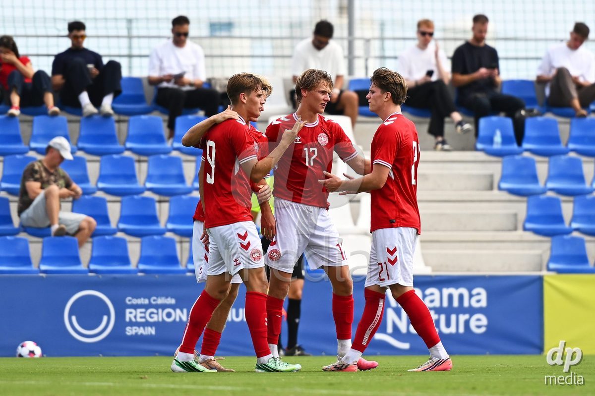 SAN PEDRO DEL PINATAR, SPAIN - OCTOBER 4: Julius Emefile of Denmark during the International Friendly match between Denmark U20 and USA U20 at Pinatar Arena on October 4, 2026 in San Pedro del Pinatar, Spain.