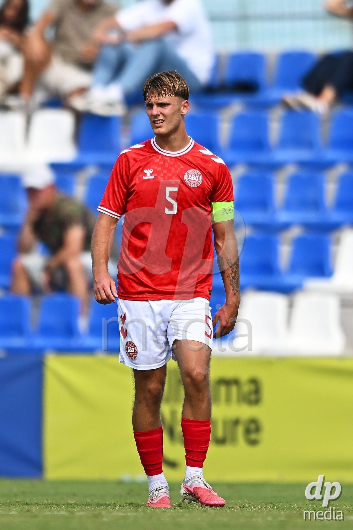 SAN PEDRO DEL PINATAR, SPAIN - OCTOBER 4: Lukas Larsen of Denmark during the International Friendly match between Denmark U20 and USA U20 at Pinatar Arena on October 4, 2026 in San Pedro del Pinatar, Spain.