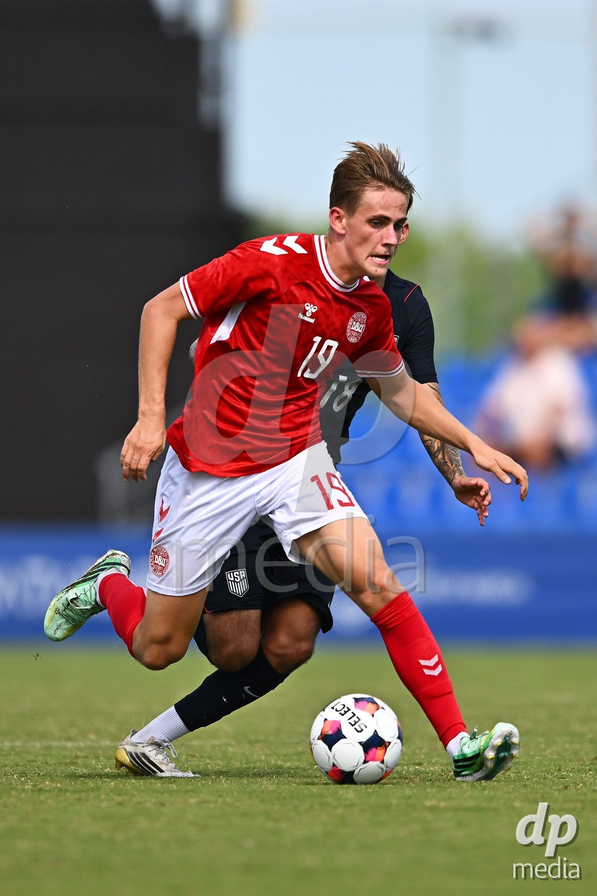 SAN PEDRO DEL PINATAR, SPAIN - OCTOBER 4: Hjalte Laerke of Denmark during the International Friendly match between Denmark U20 and USA U20 at Pinatar Arena on October 4, 2026 in San Pedro del Pinatar, Spain.