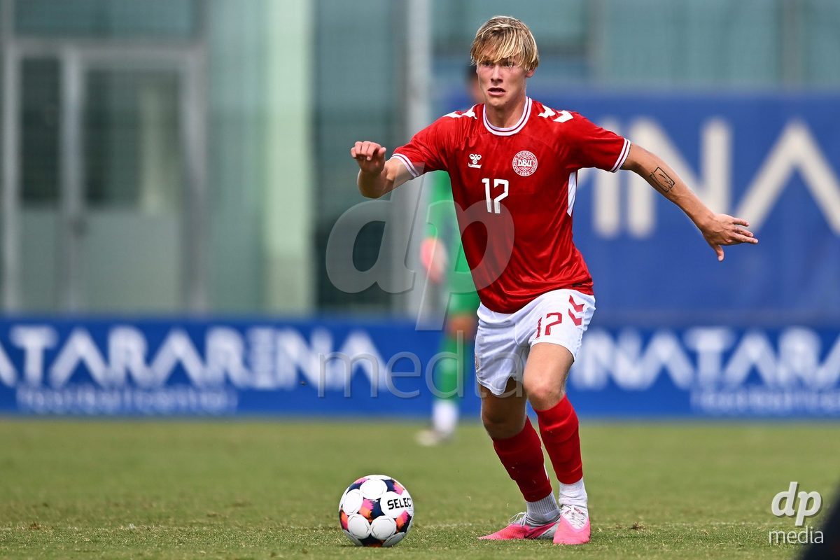 SAN PEDRO DEL PINATAR, SPAIN - OCTOBER 4: Viktor Bender of Denmark during the International Friendly match between Denmark U20 and USA U20 at Pinatar Arena on October 4, 2026 in San Pedro del Pinatar, Spain.