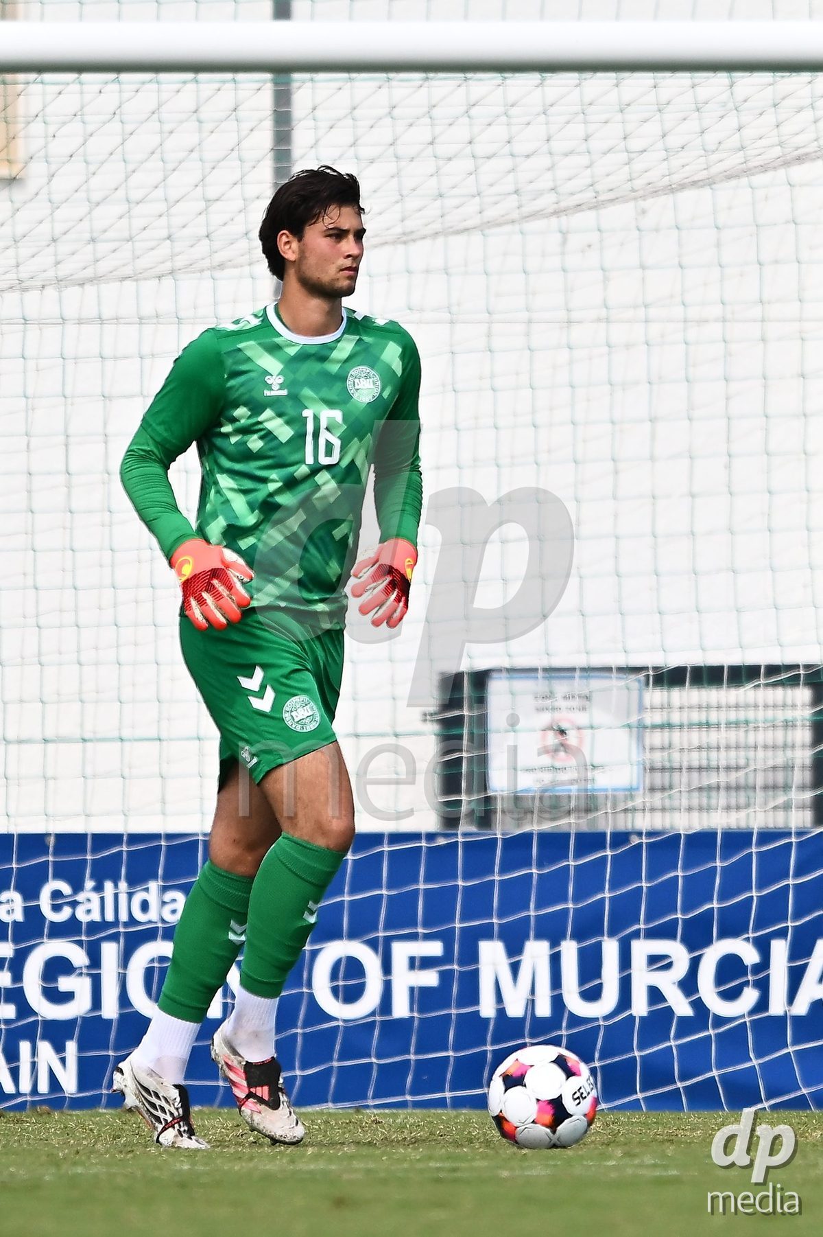 SAN PEDRO DEL PINATAR, SPAIN - OCTOBER 4: Oscar Buur Goalkeeper of Denmark during the International Friendly match between Denmark U20 and USA U20 at Pinatar Arena on October 4, 2026 in San Pedro del Pinatar, Spain.