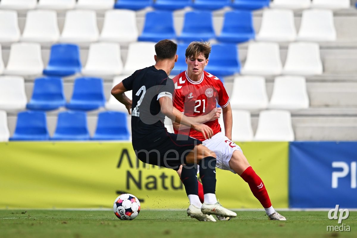 SAN PEDRO DEL PINATAR, SPAIN - OCTOBER 4: Sofus Johannsen of Denmark during the International Friendly match between Denmark U20 and USA U20 at Pinatar Arena on October 4, 2026 in San Pedro del Pinatar, Spain.