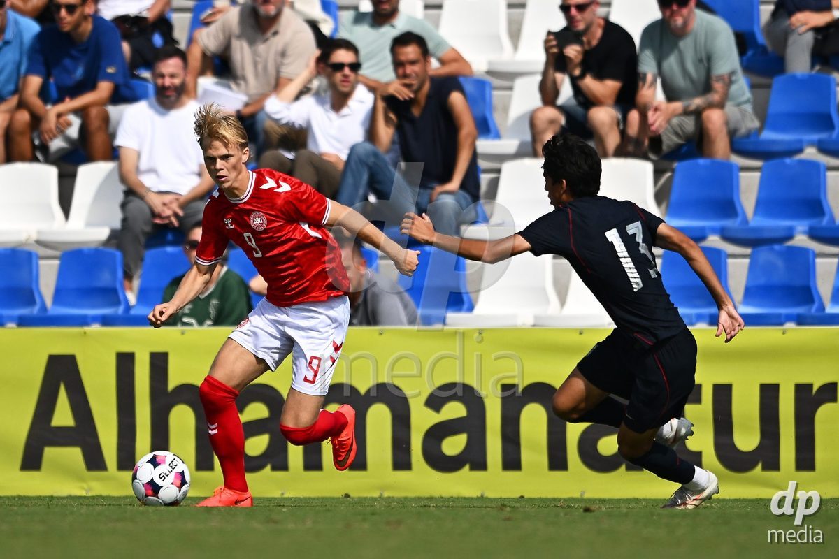 SAN PEDRO DEL PINATAR, SPAIN - OCTOBER 4: Villum Berthelsen of Denmark during the International Friendly match between Denmark U20 and USA U20 at Pinatar Arena on October 4, 2026 in San Pedro del Pinatar, Spain.