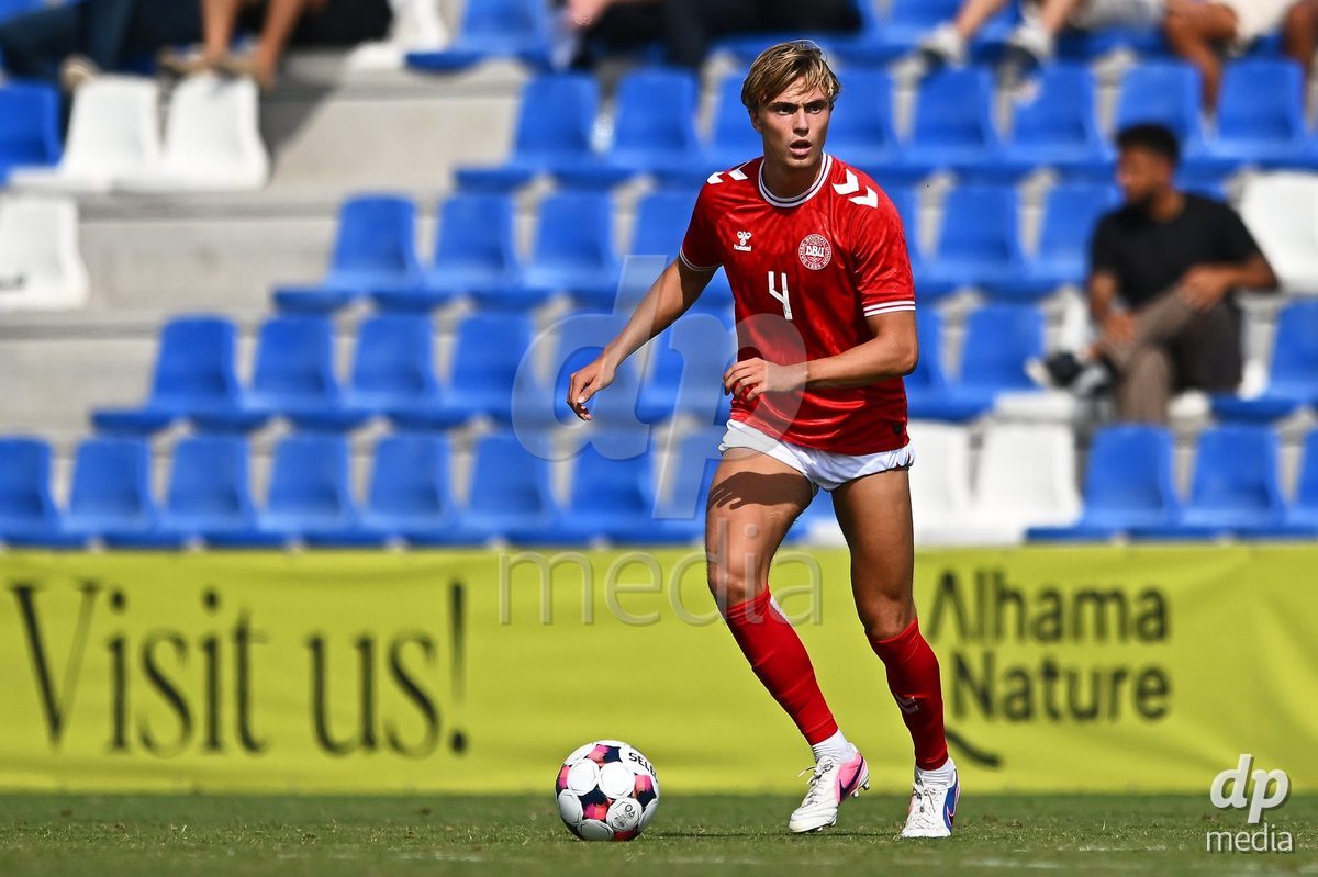 SAN PEDRO DEL PINATAR, SPAIN - OCTOBER 4: Noah Markmann of Denmark during the International Friendly match between Denmark U20 and USA U20 at Pinatar Arena on October 4, 2026 in San Pedro del Pinatar, Spain.