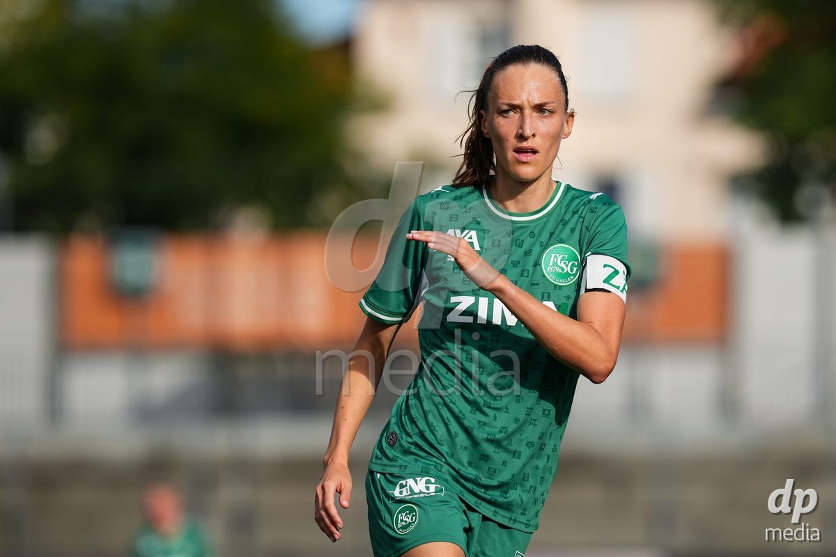 WIL, SWITZERLAND - OCTOBER 4: Portrait (headshot/close up) of Jana Brunner of FC St. Gallen during the AXA Women's Super League match between FC St. Gallen 1879 and Servette FC Chenois Feminin at Lidl Sportpark on October 4, 2026 in Wil, Switzerland.
